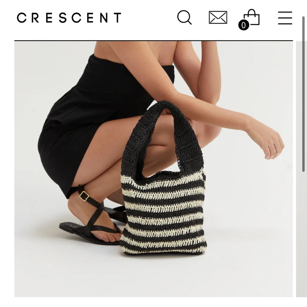 Crescent Woven Summer Slouchy Bag